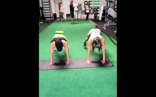 Young female athletes training in
